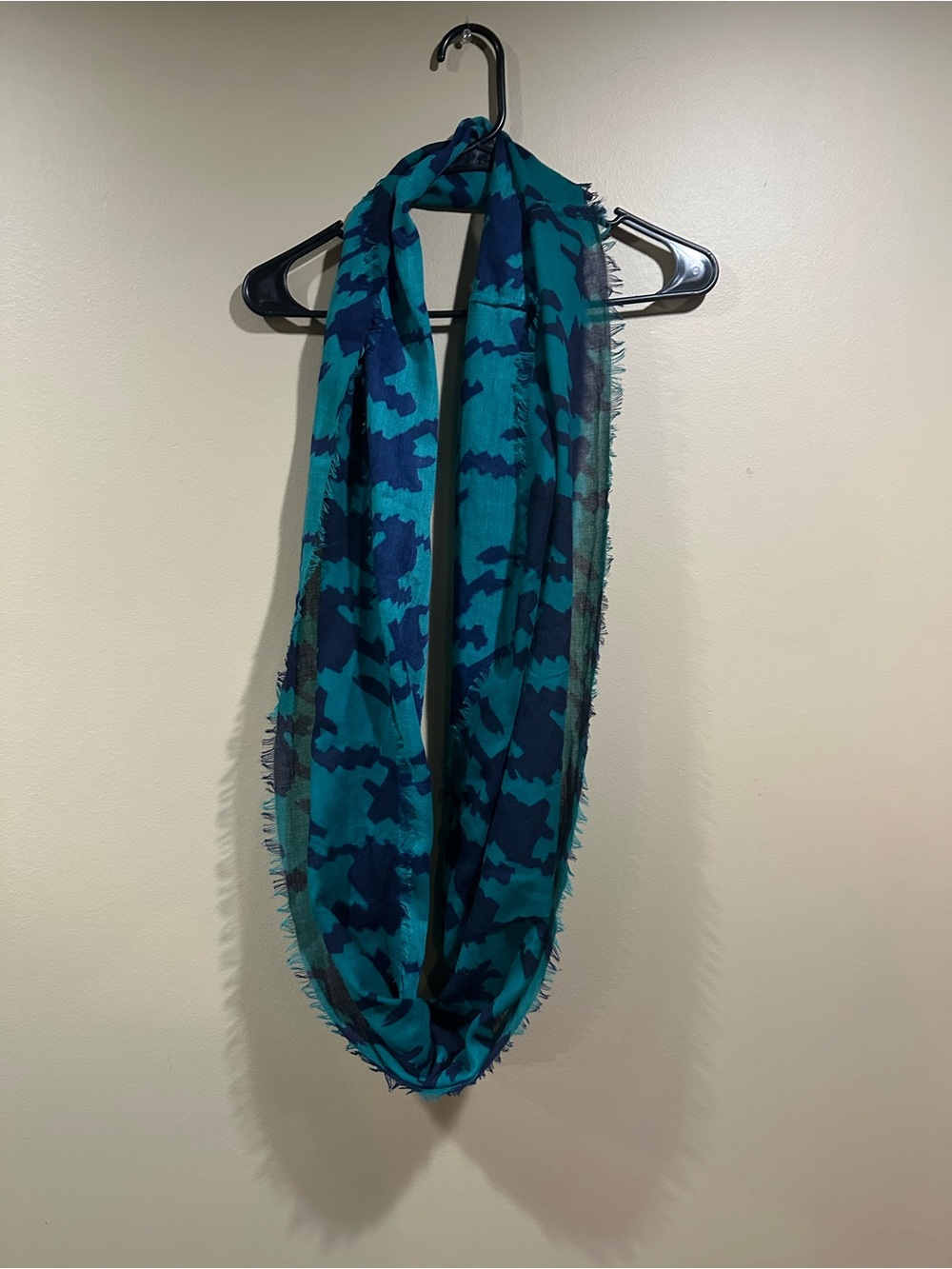 Women’s Infinity Scarf - Teal & Navy - Picture 2 of 3